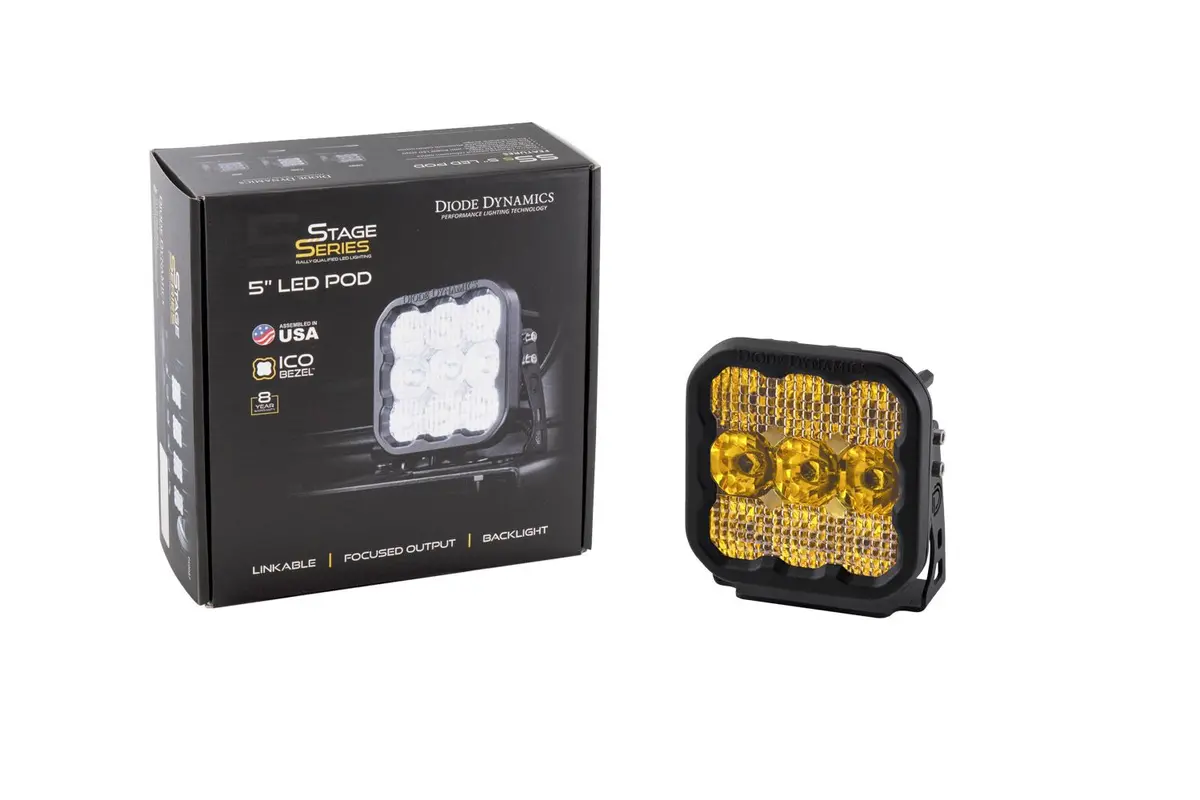 Diode Dynamics Stage Series 5" Yellow Pro Led Pod (One) 4