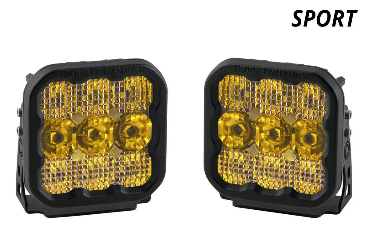 Diode Dynamics Stage Series 5" Yellow Sport Led Pod (Pair) 1