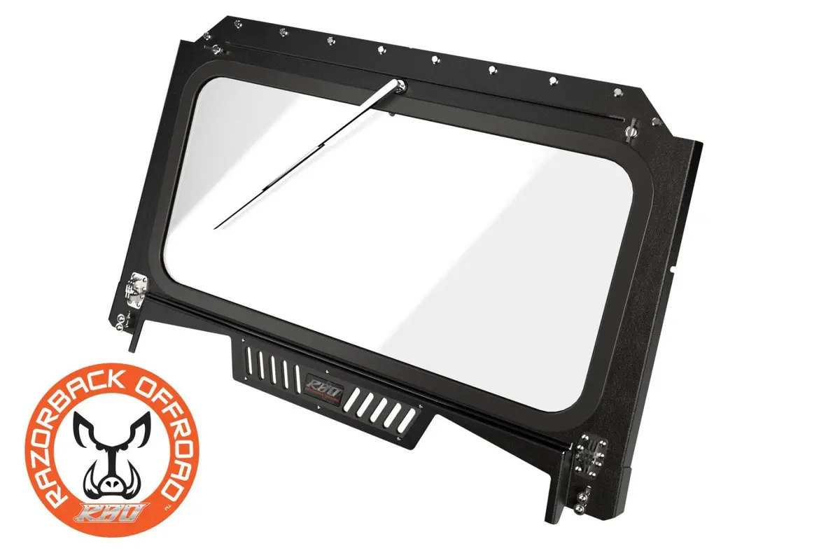 Polaris Rzr 1000/Turbo Front Folding Windshield With Wiper & Vents By Razorback Offroad 1