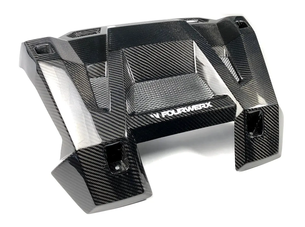 2014+ Polaris Rzr 1000 Carbon Fiber Exhaust Surround - With Vents - By Fourwerx 1