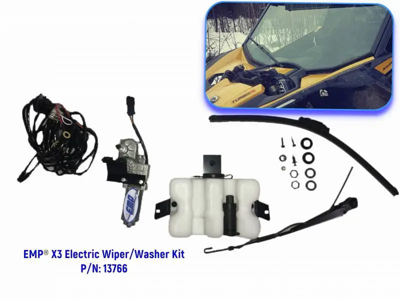 Emp Can-Am Maverick X3 Electric Wiper And Washer Kit (Lower Mount) 1