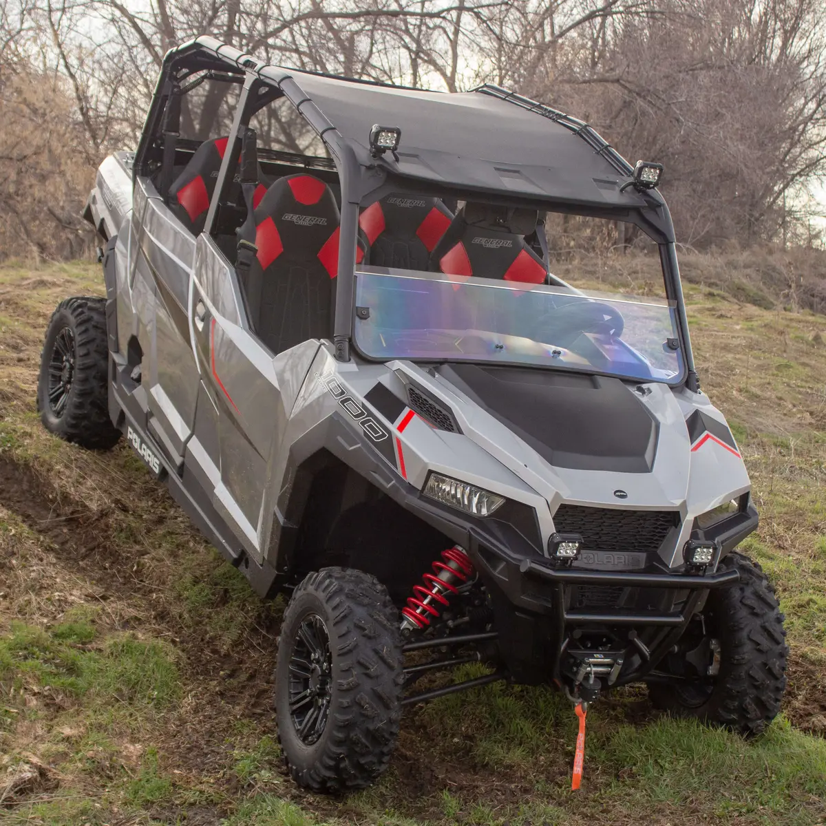 Motoroof Shade Roof – Polaris General – 4 Door – Black 1