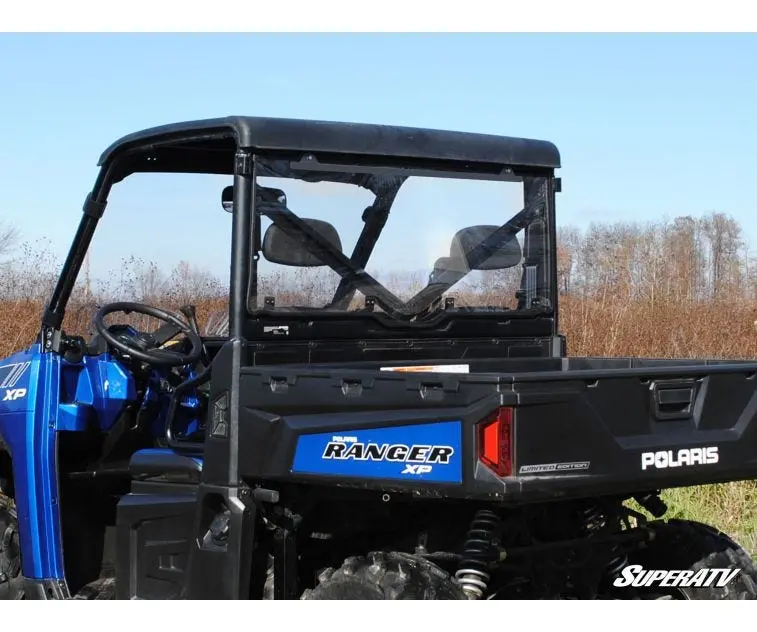 Polaris Ranger 1000 Scratch-Resistant Rear Windshield By Superatv 1
