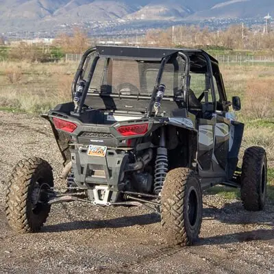 Motoroof Rear Window Split Back – Polaris Rzr – 2/4 Door – Black 1