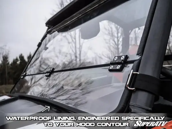 Superatv Polaris General Xp 1000 Scratch Resistant Flip Down Windshield 2