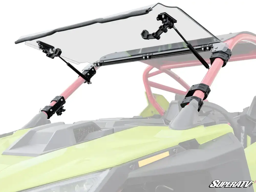 Superatv Polaris Rzr Pro R Scratch-Resistant Flip Windshield 1