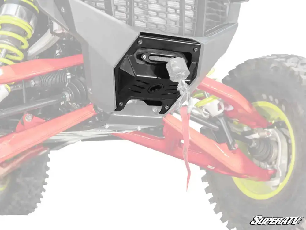 Superatv Polaris Rzr Turbo R Winch Mounting Plate 1