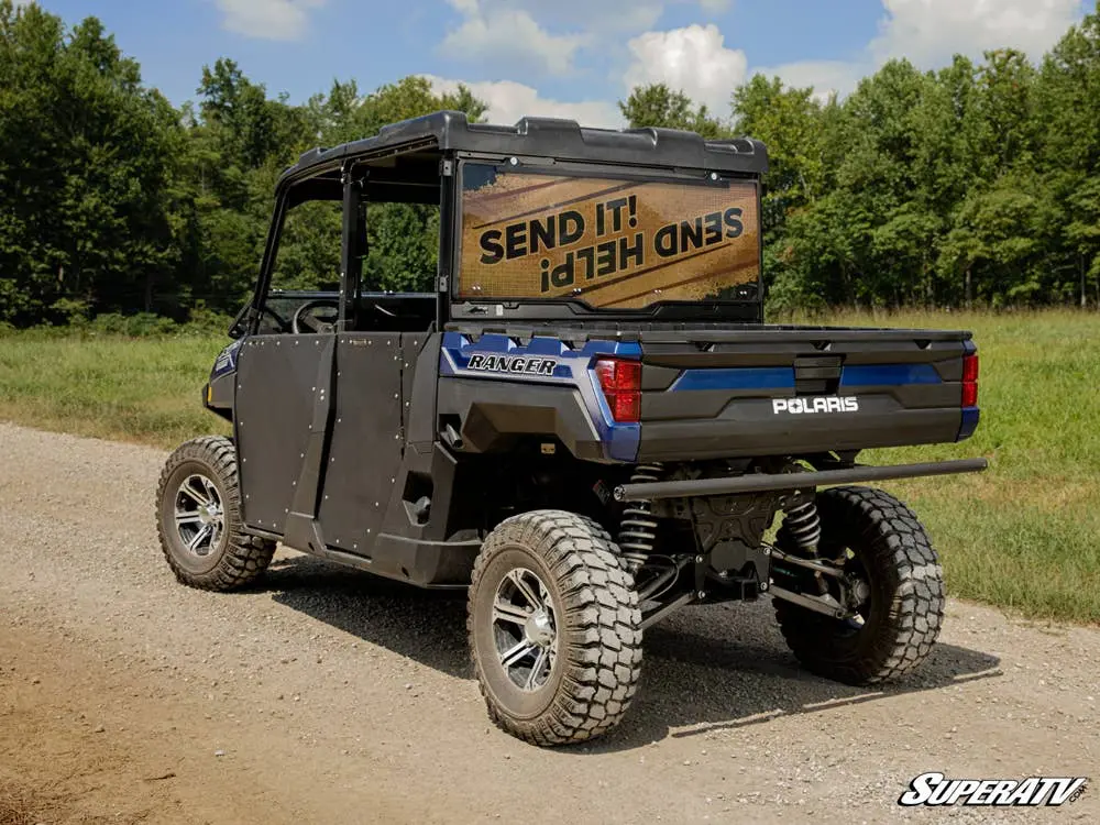 Polaris Ranger 1000 Scratch-Resistant Rear Windshield By Superatv 9