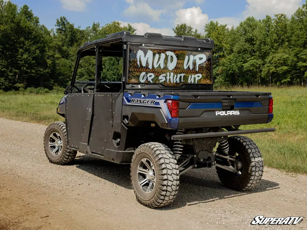 Polaris Ranger 1000 Scratch-Resistant Rear Windshield By Superatv 7