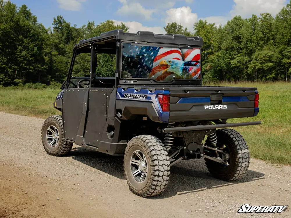Polaris Ranger 1000 Scratch-Resistant Rear Windshield By Superatv 5