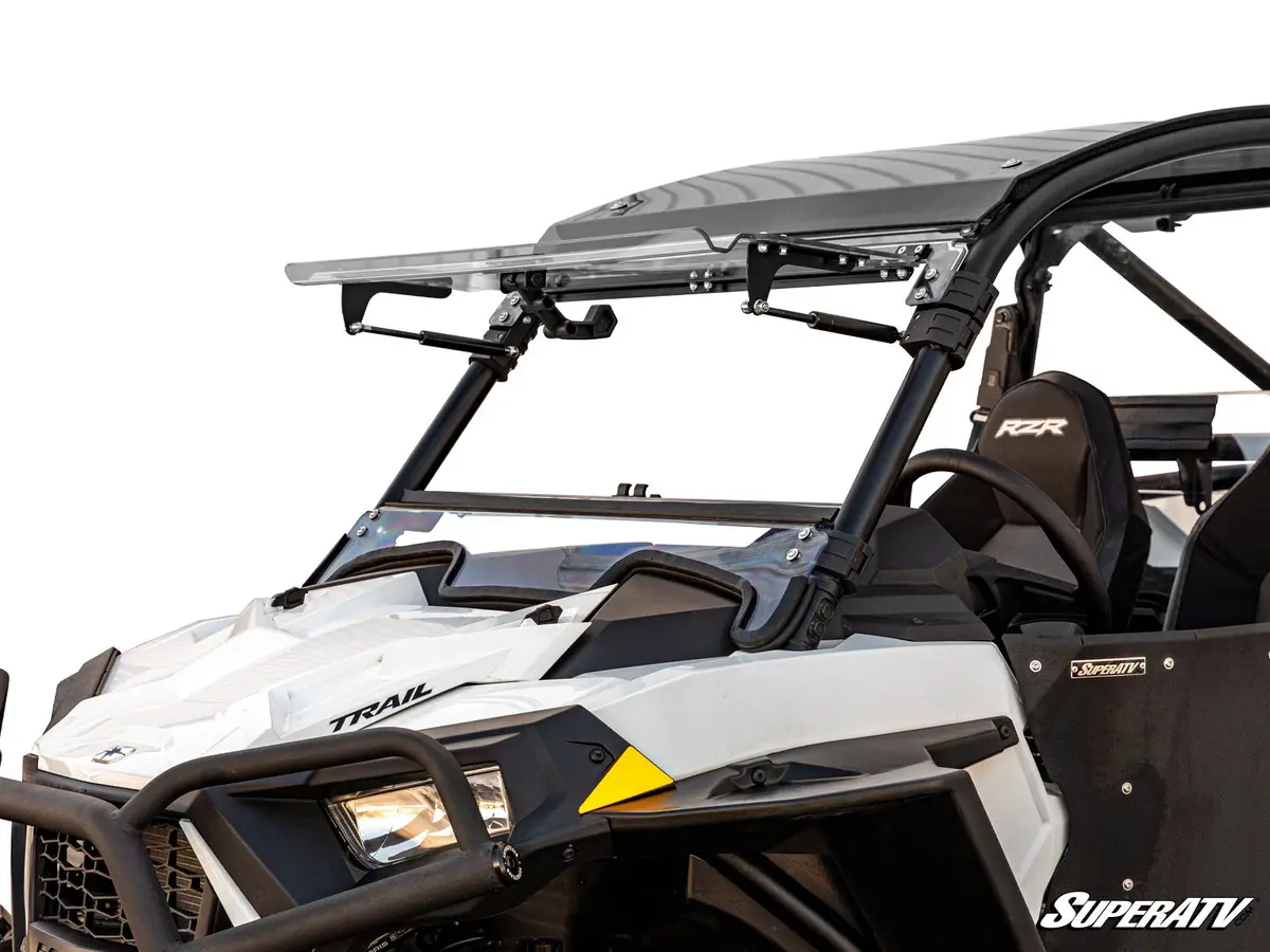 Polaris Rzr Trail 900 Scratch-Resistant Flip Windshield By Super Atv 1