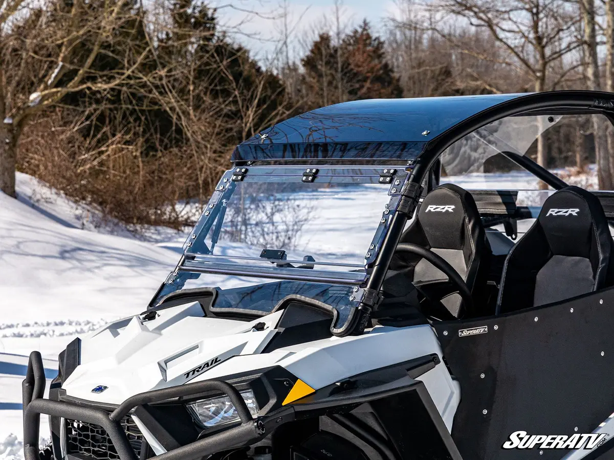 Polaris Rzr Trail 900 Scratch-Resistant Flip Windshield By Super Atv 2