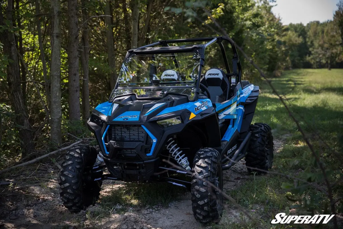 Polaris Rzr Xp 1000 Scratch Resistant Flip Windshield By Superatv 1
