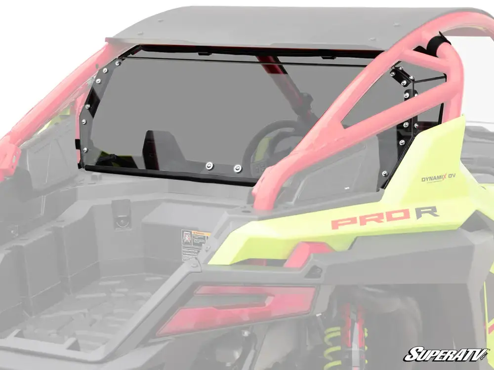 Superatv Polaris Rzr Pro R Rear Windshield 3