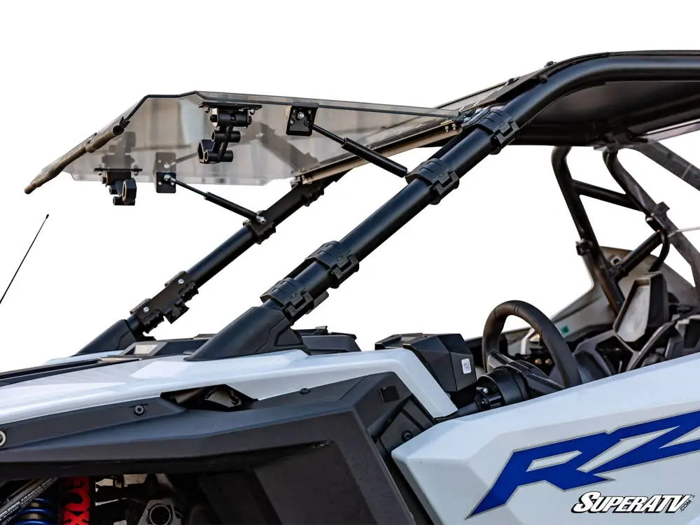 Superatv Polaris Rzr Pro Xp Scratch Resistant Flip Windshield 1