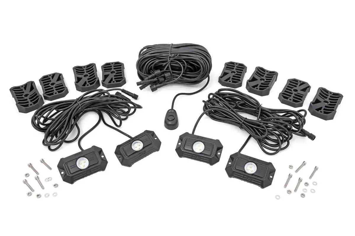 Deluxe Led Rock Light Kit - 4 Pods By Rough Country 1