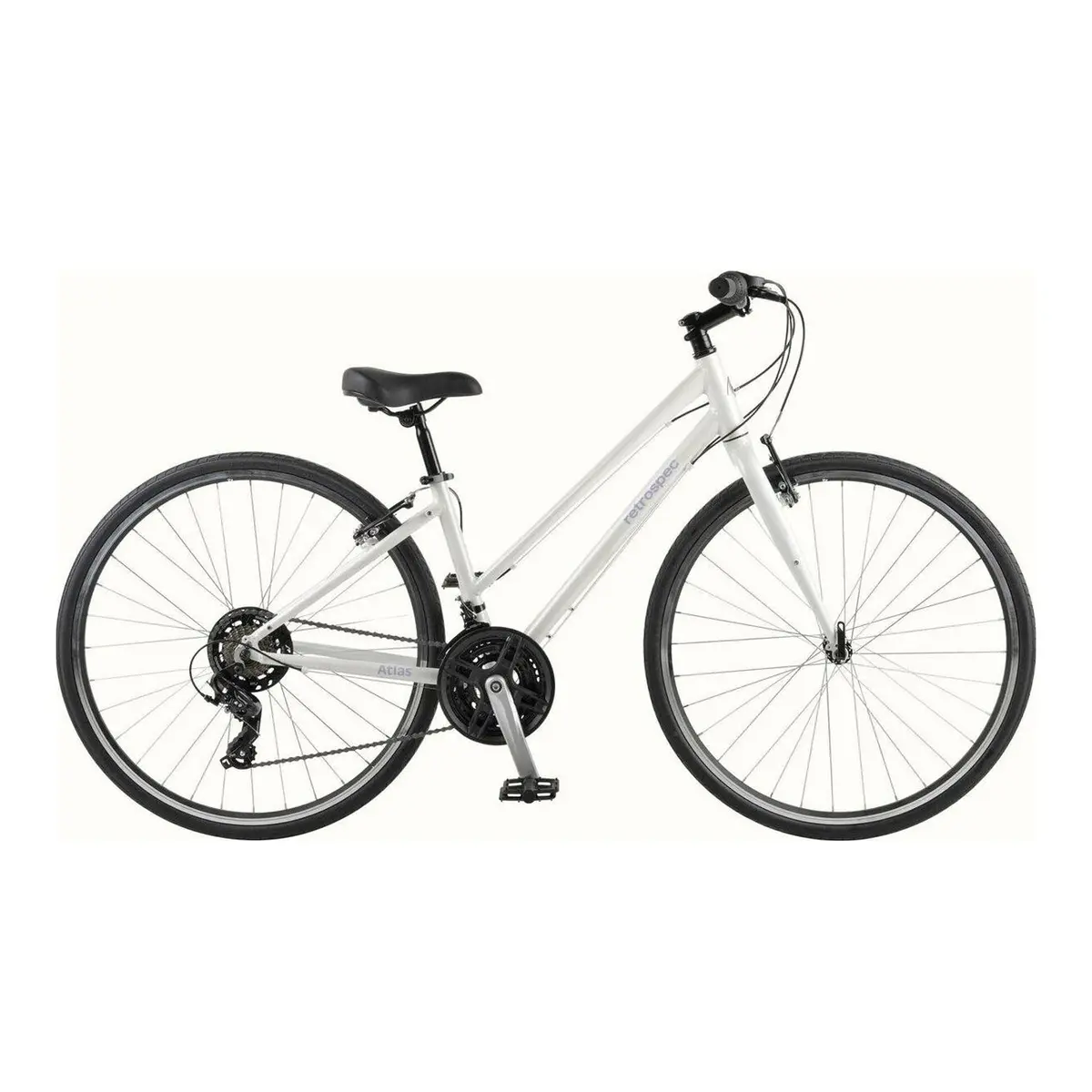 Retrospec Atlas, 21 Speed Step-Thru, Small 15 Inch, Satin White 1