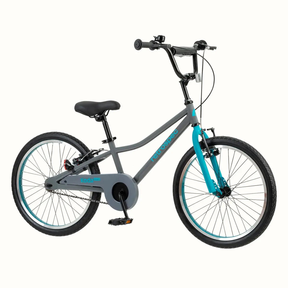 Retrospec Koda Plus 20" Kids Bike, Gray/Coastal Blue Gloss 1
