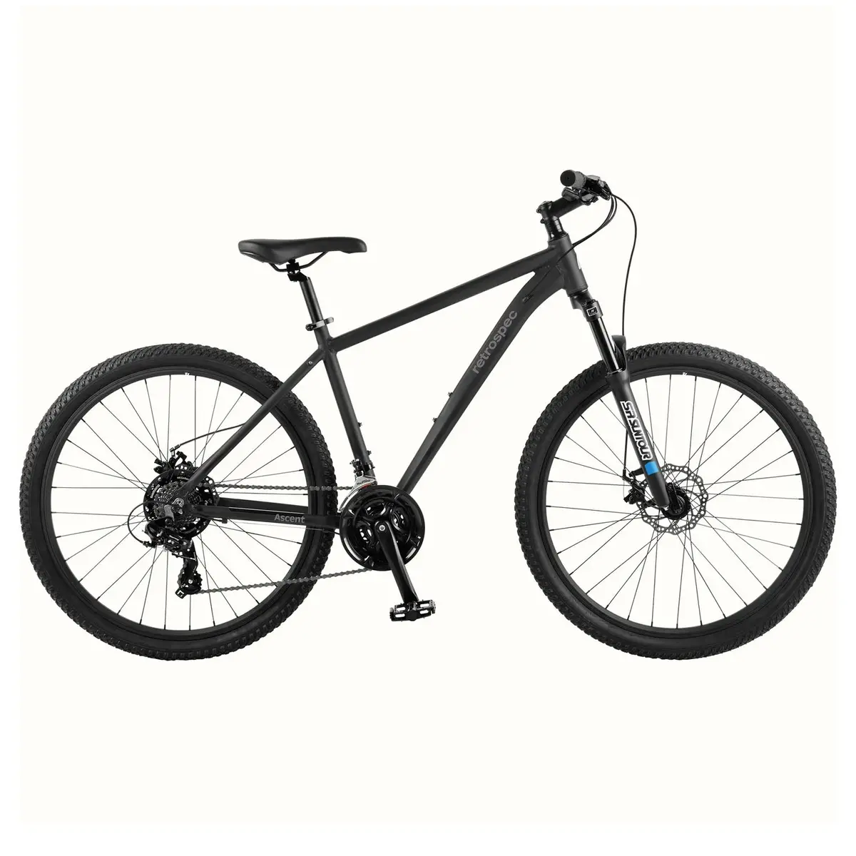 Retrospec Ascent 27.5" Mountain Bike - 21 Speed, Matte Black 1