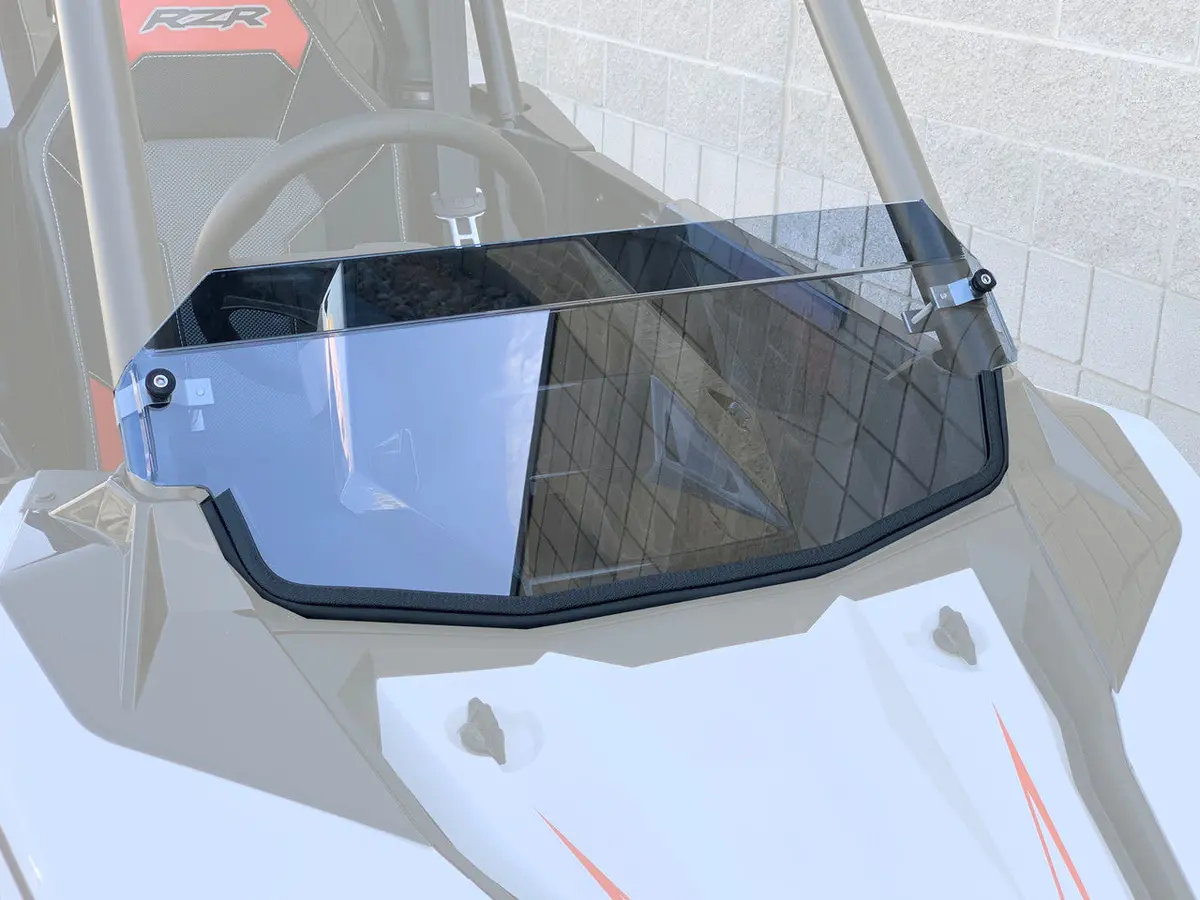 Utvzilla Polaris Rs1 Hard Coated Half Windshield, Billet Clamps, Polycarbonate 1
