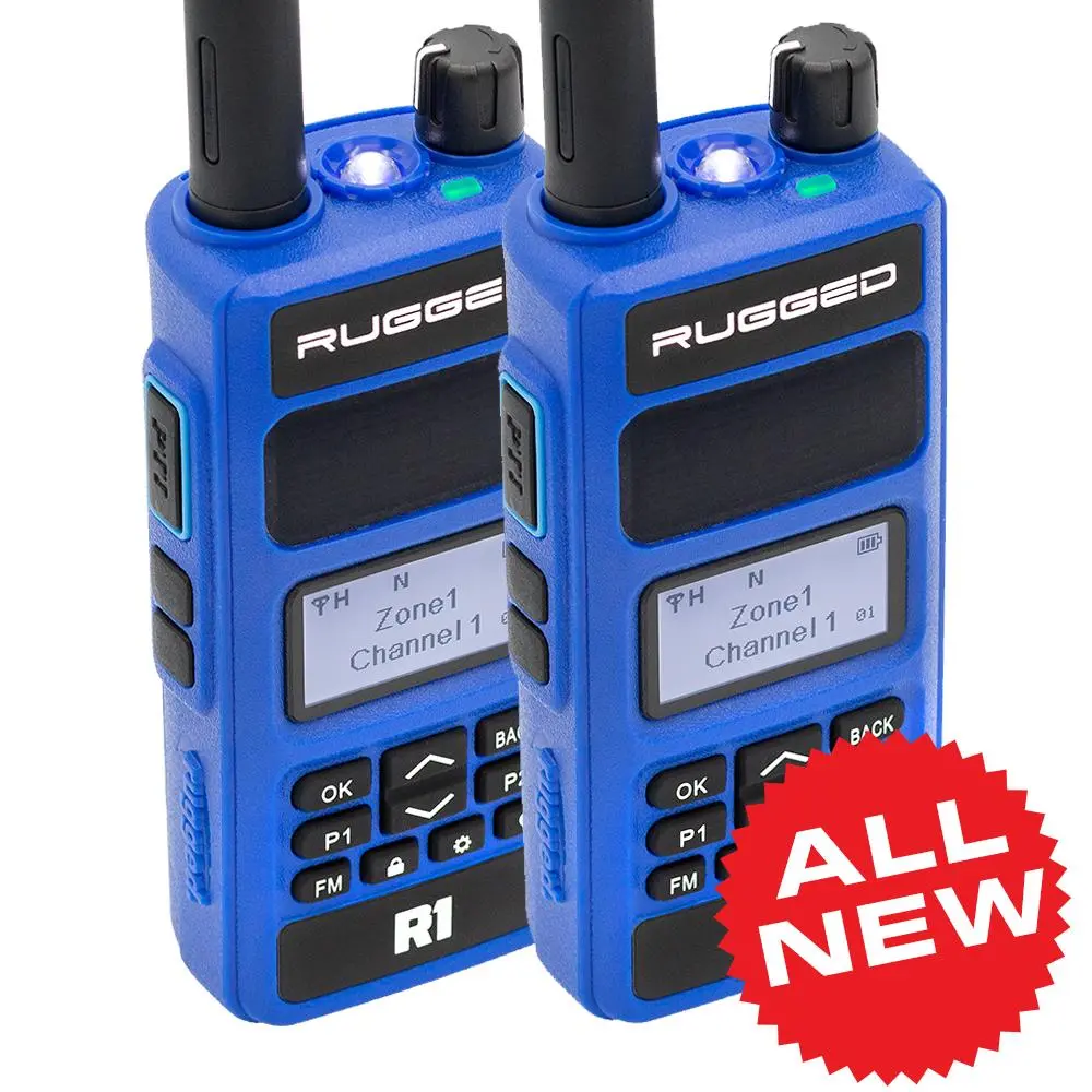 2 Pack - Rugged R1 - Business Band Two Way Handheld Radio - Digital And Analog By Rugged Radio 1