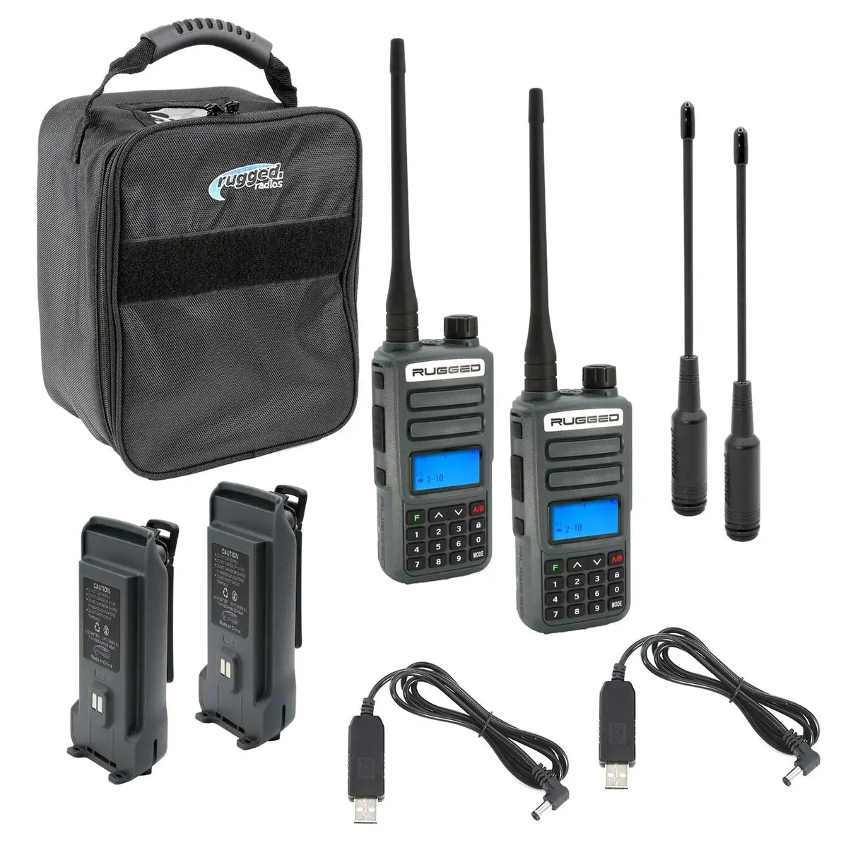 Rugged Radios Adventure Pack - Gmr2 Plus - Gmrs / Frs Two Way Handheld Radios With Accessories 1