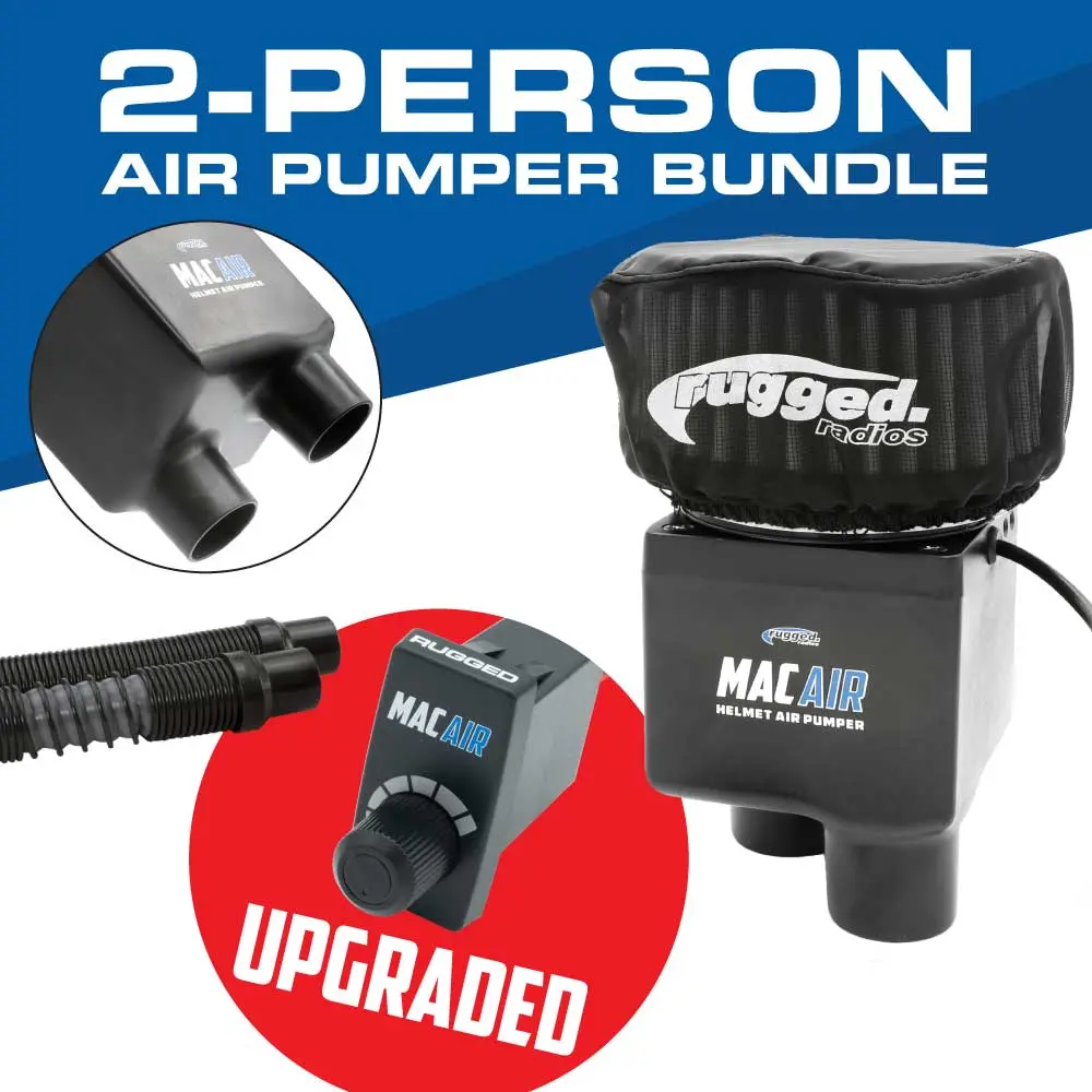 Rugged Radios Mac Air 2-Person Helmet Air Pumper (Bundle) 1