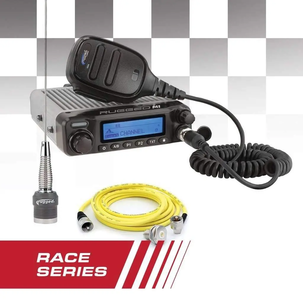Rugged Radios Radio Kit - Rugged M1 Race Series Waterproof Mobile With Antenna - Digital And Analog 1