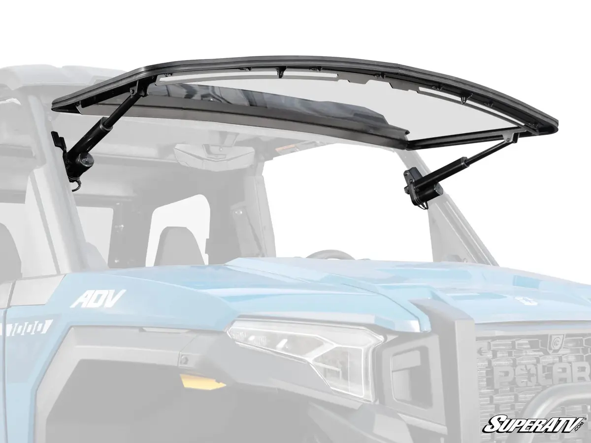 Superatv Polaris Xpedition Maxdrive Power Flip Windshield 1