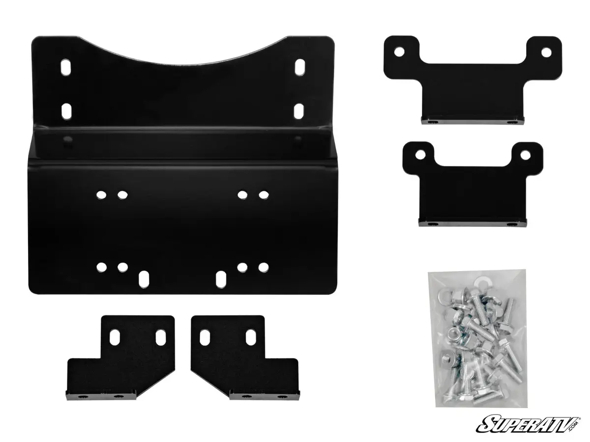 Superatv Honda Pioneer 700 Winch Mounting Plate 1