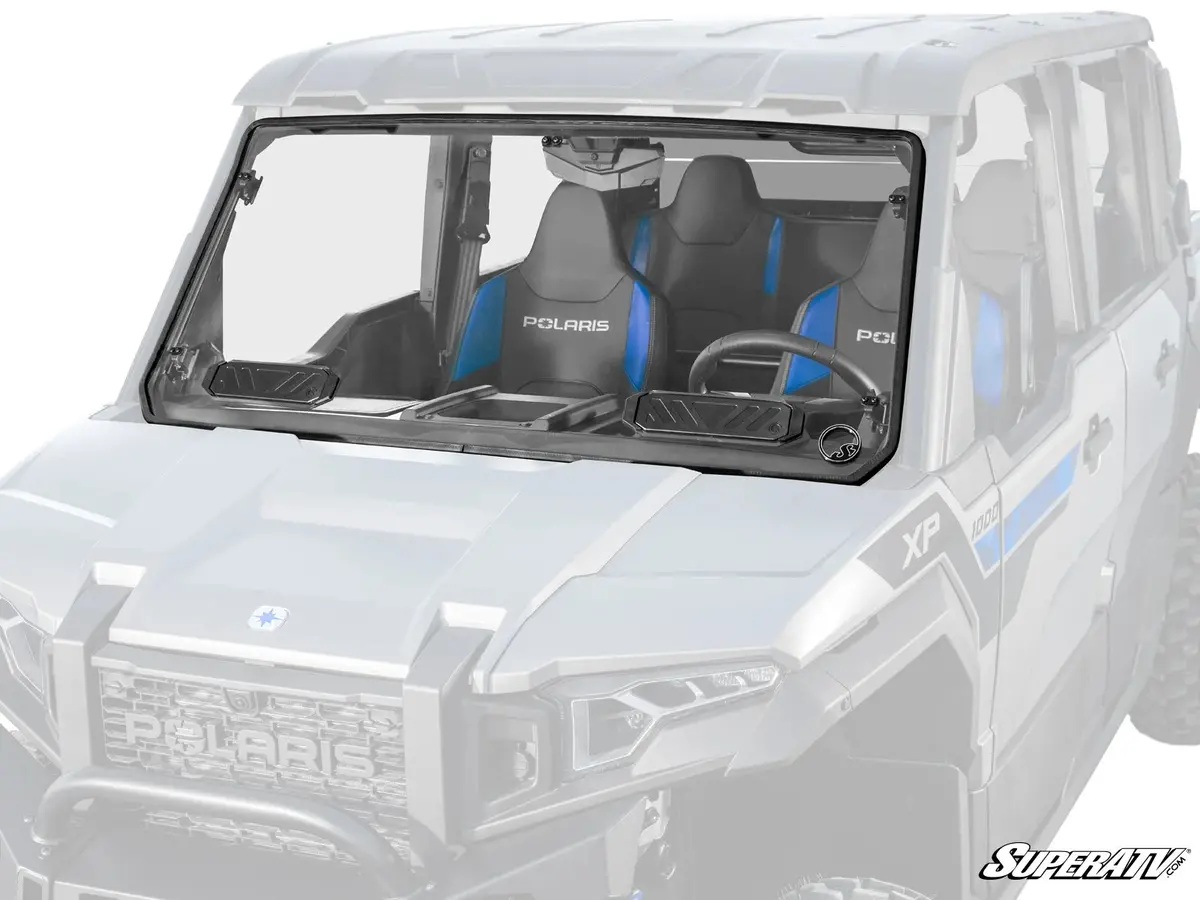 Superatv Polaris Xpedition Vented Full Windshield 1