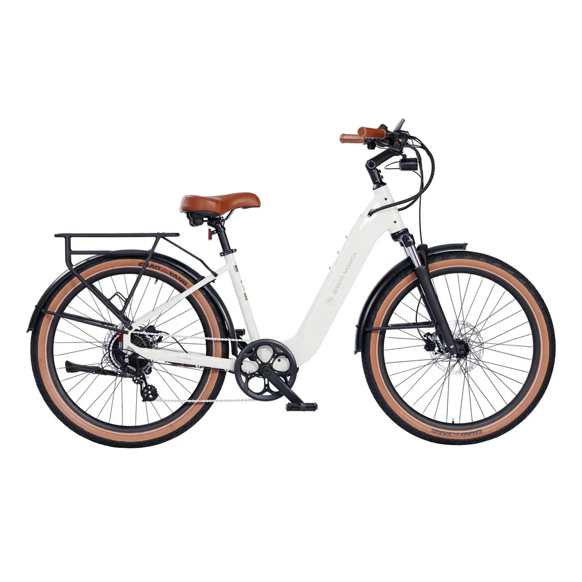 Aima Santa Monica E-Bike, White, Black 1