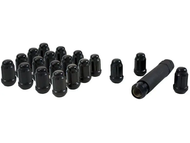 Gorilla Lug Nuts (Splined) - 5 Lug Wheel Installation Kit W/ Valve Stems (Black Or Chrome) 1