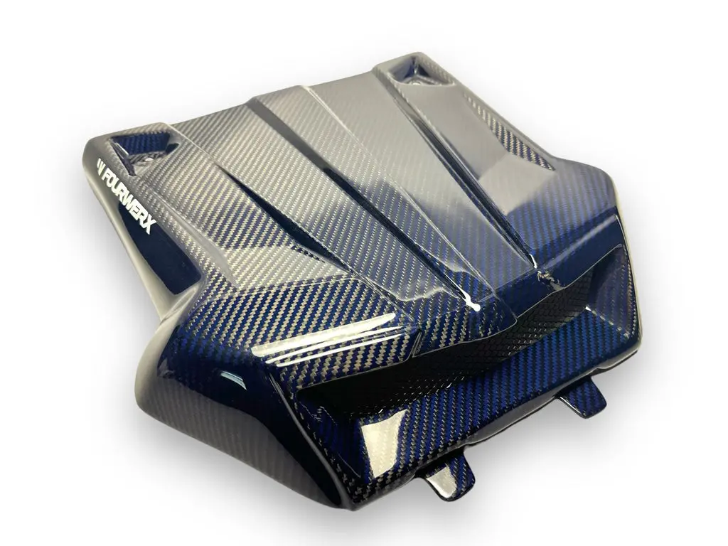 Fourwerx 20+ Polaris Rzr Pro Xp / Pro R - "R23" 'Blue Weave' Carbon Fiber Hood 1