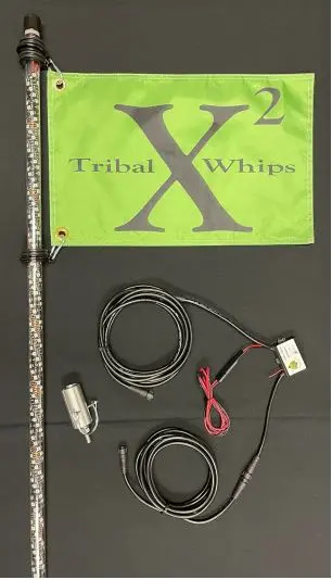 Tribal X-2 Multi Color Led Whip Kit Single - By Tribal Whips 1