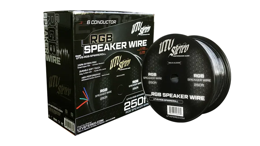 Utv Stereo 6 Conductor Rgb Speaker Wire - 50' 1