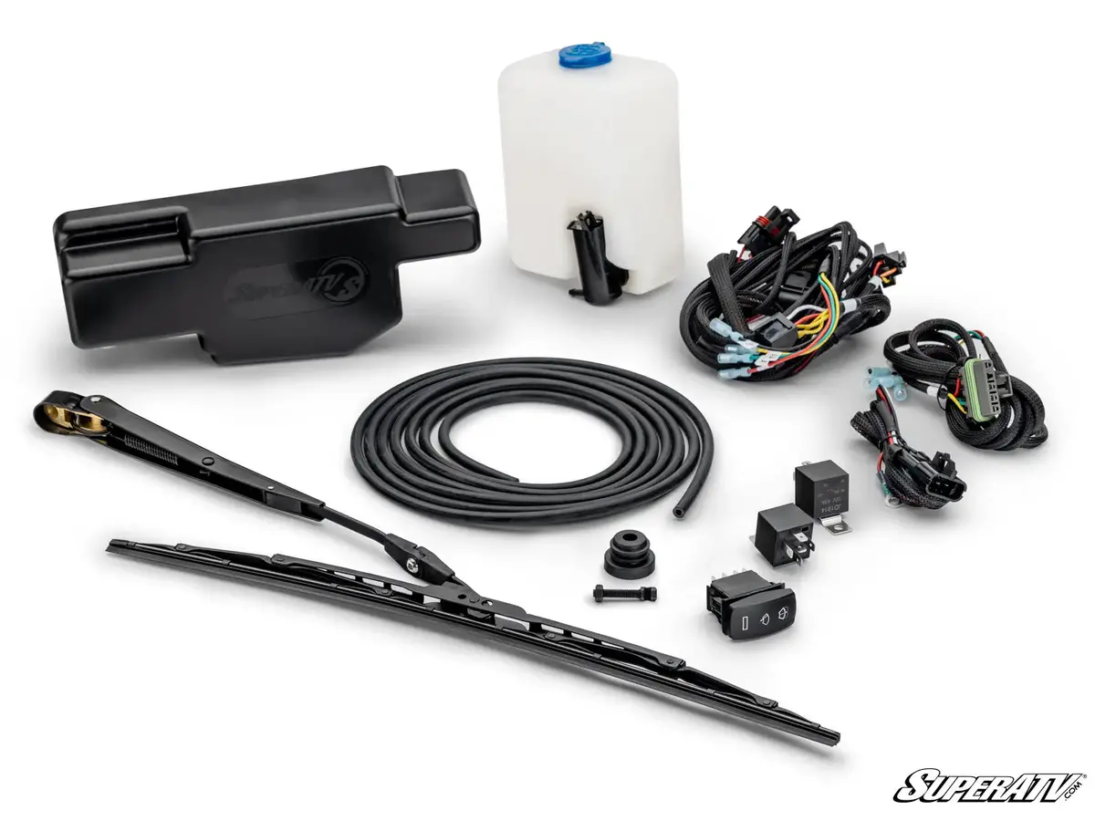 Electric Utv Windshield Wiper Kit For Superatv Maxdrive Power Flip Glass Windshields 1
