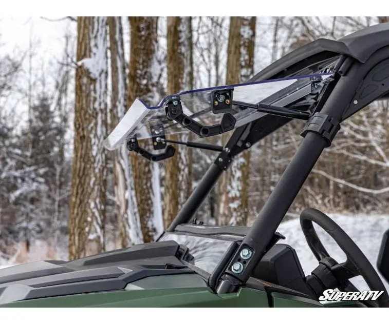 Superatv Yamaha Wolverine Rmax Scratch Resistant Flip Windshield 1